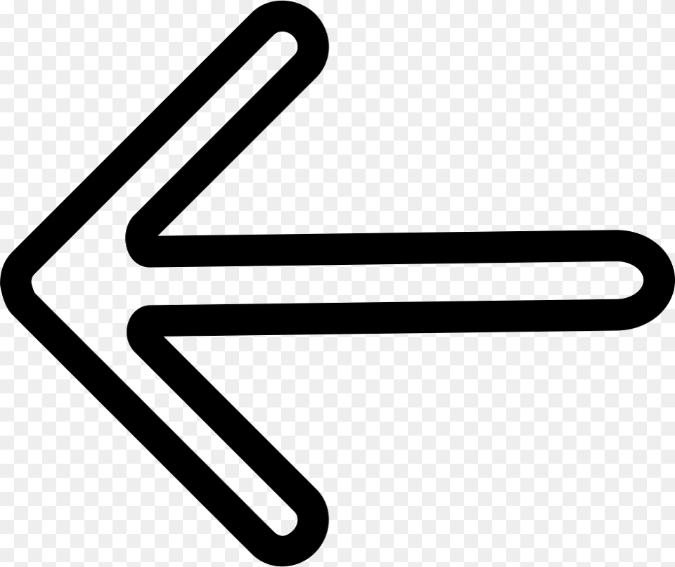 Left Back Arrow Outline Vector White Arrow, Sign, Symbol, Road Sign Free Transparent Png