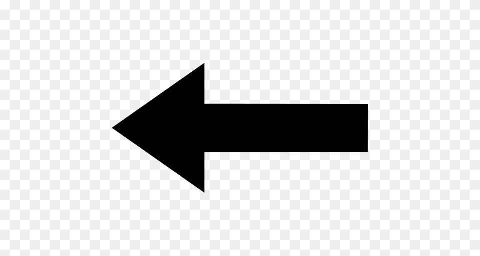 Left Back Straight Arrow Icon, Gray Png