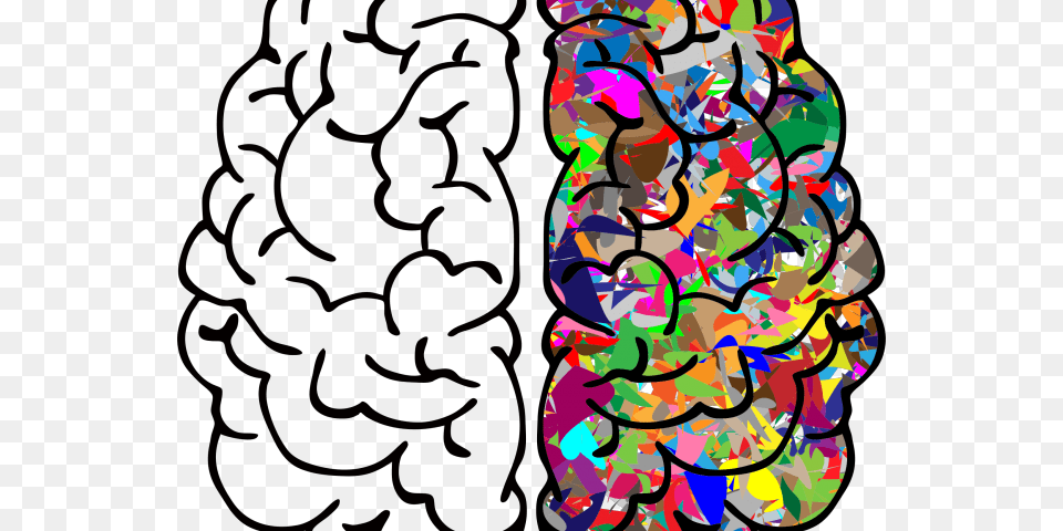 Left Brain Right Brain Clipart, Art, Graphics, Modern Art, Collage Png Image