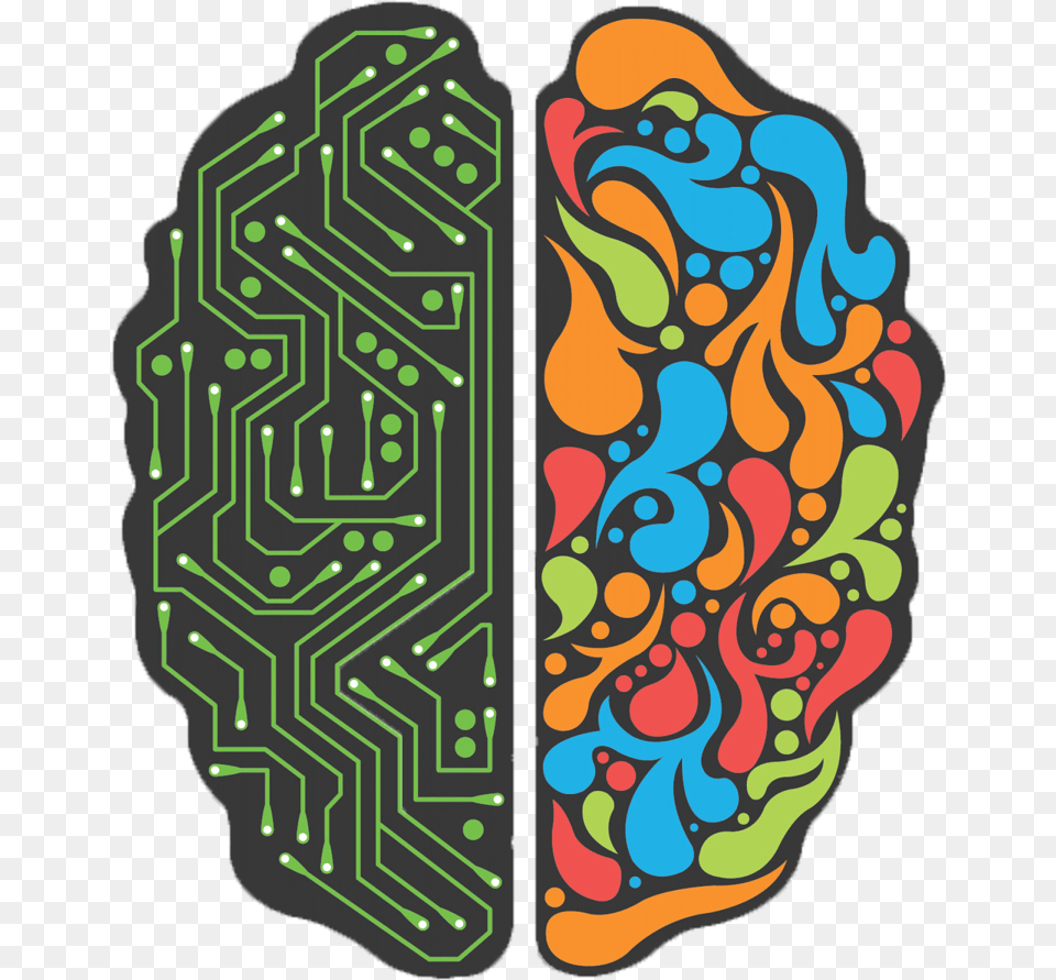 Left Brain Vs Right Transparent Left And Right Brain, Pattern, Art Png