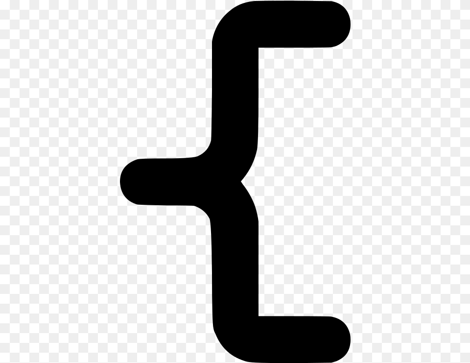 Left Curly Bracket, Gray Png