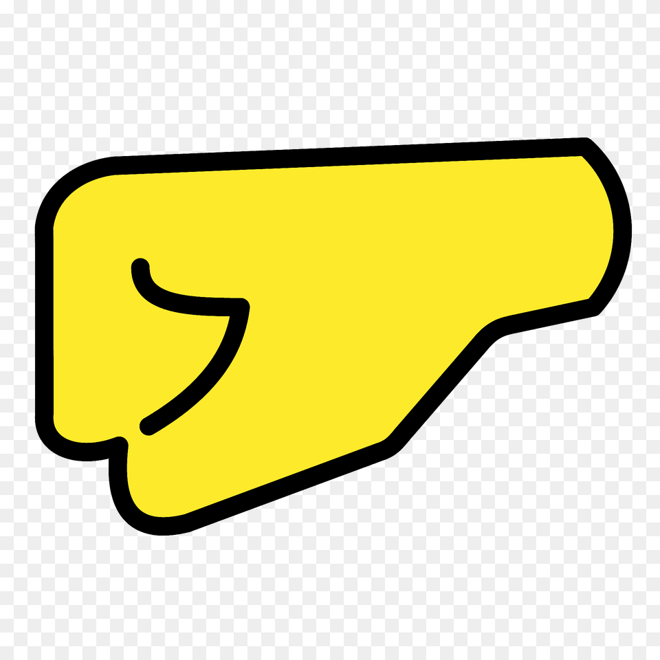 Left Facing Fist Emoji Clipart, Text, Symbol Png Image