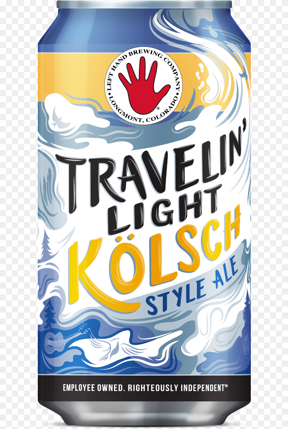 Left Hand Brewing Travelin Light Can Left Hand Travelin Light Kolsch, Alcohol, Beer, Beverage, Lager Png Image