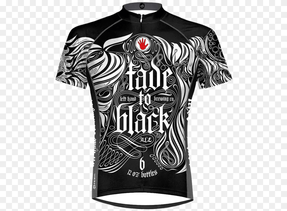 Left Hand Fade To Black Cycling Jersey Left Hand Brewing Fade To Black, Clothing, Shirt, T-shirt, Adult Free Transparent Png