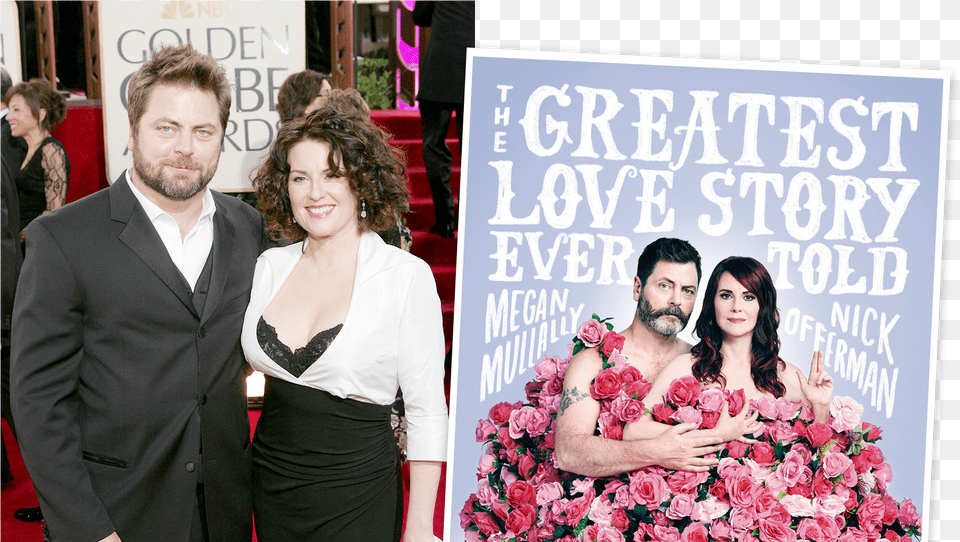 Left Nick Offerman And Megan Mullally At The 2005 Golden, Adult, Person, Woman, Female Free Png Download