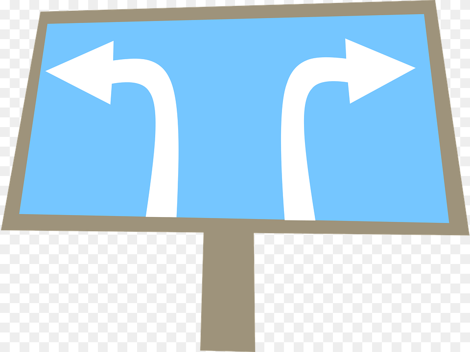 Left Or Right Street Sign, Symbol, Road Sign Free Png