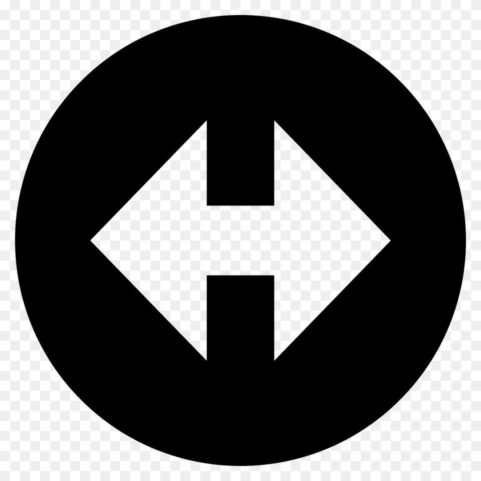 Left Right Arrow Emoji Clipart, Symbol, Disk, Sign Png Image