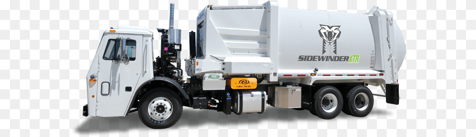 Left Side View Of A New Way Sidewinder Xtr Garbage Truck Side View, Trailer Truck, Transportation, Vehicle, Moving Van Free Transparent Png