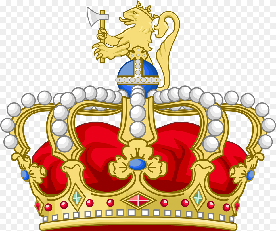 Left Tilted King And Queen Crown Clipart Picture Kingdom Of Norway Coat Of Arms, Accessories, Jewelry, Dynamite, Weapon Png