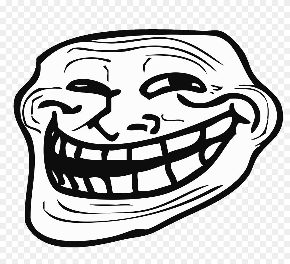 Left Troll Face Transparent, Teeth, Stencil, Person, Mouth Png Image