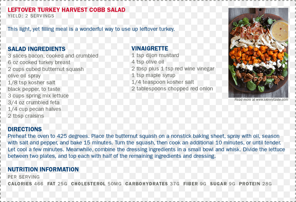Leftover Turkey Harvest Cobb Salad Final Dish, Food, Lunch, Meal, Text Free Png Download