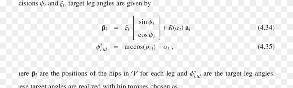 Leg Kinematics At The Time Of Touchdown Document, Text, Mathematical Equation Png Image