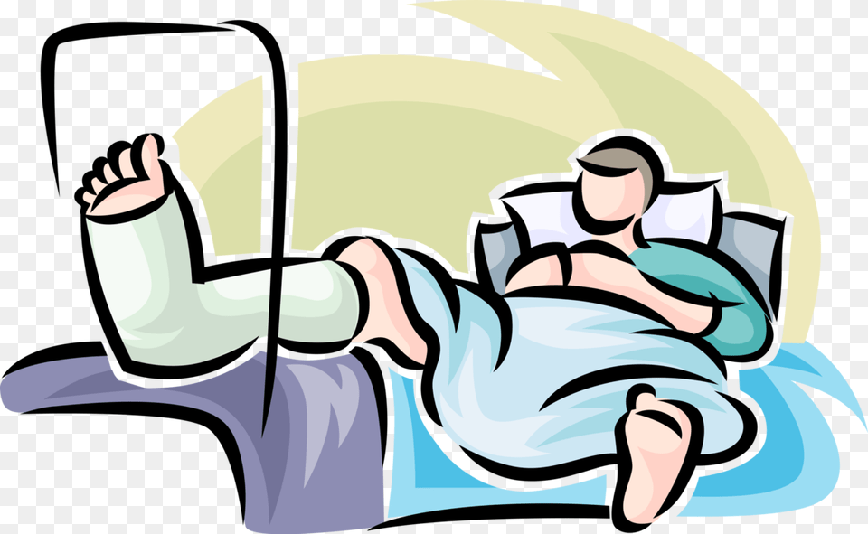 Leg Vector Illustration Cartoon In Hospital Bed, Person, Sleeping, Ct Scan, Patient Png