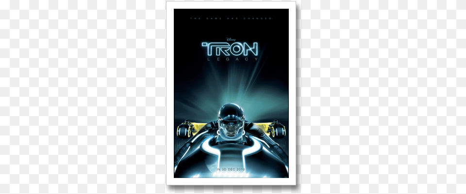 Legacy Is A 3d High Tech Adventure Set In A Digital Tron Legacy, Advertisement, Poster, Helmet, Adult Free Png Download
