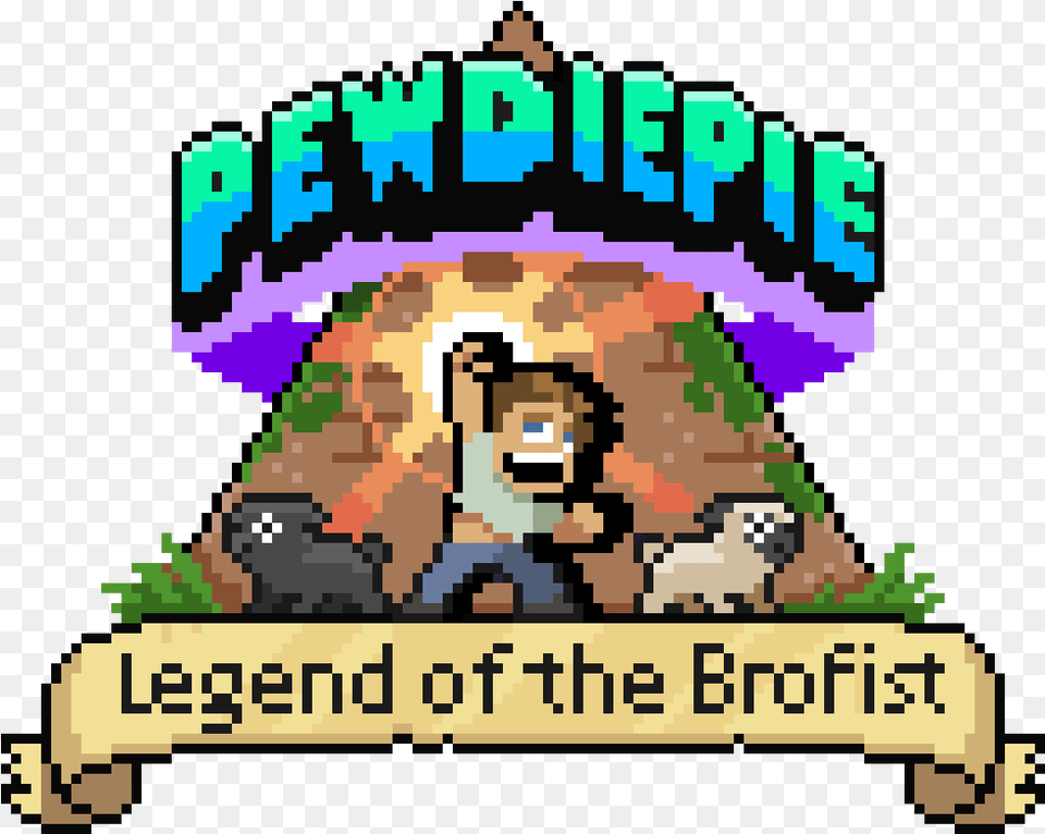 Legend Of The Brofist Just Launched For Mobile Pewdiepie And The Legend Of Brofist, Qr Code Free Png Download