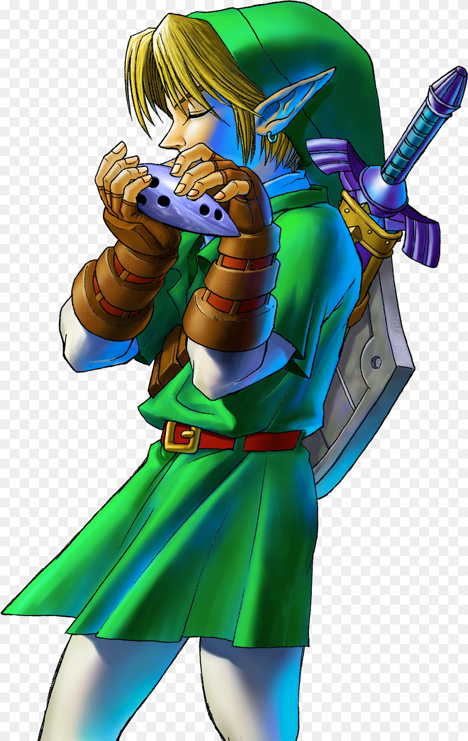 Legend Of Zelda Clipart Link Ocarina Ocarina Of Time Link, Book, Comics, Publication, Adult Free Png Download