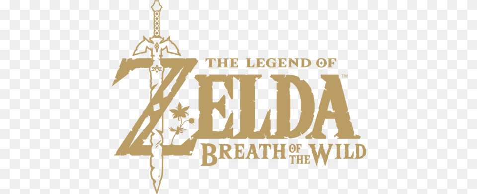 Legend Of Zelda Logo Breath Legend Of Zelda Breath Of The Wild Logo, Sword, Weapon, Person Free Png