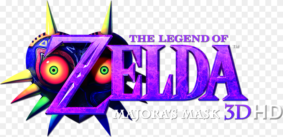 Legend Of Zelda Majora39s Mask 3d Logo, Purple Free Png Download
