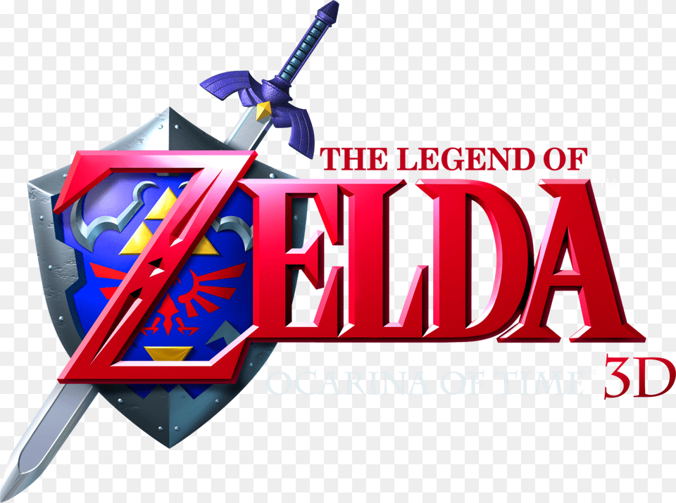 Legend Of Zelda Ocarina Of Time 3d Logo, Sword, Weapon, Armor, Shield Free Png Download