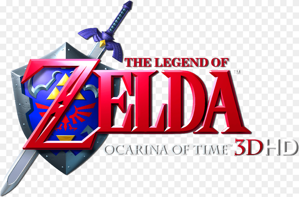 Legend Of Zelda Ocarina Of Time 3d Logo, Sword, Weapon, Armor, Blade Free Png Download