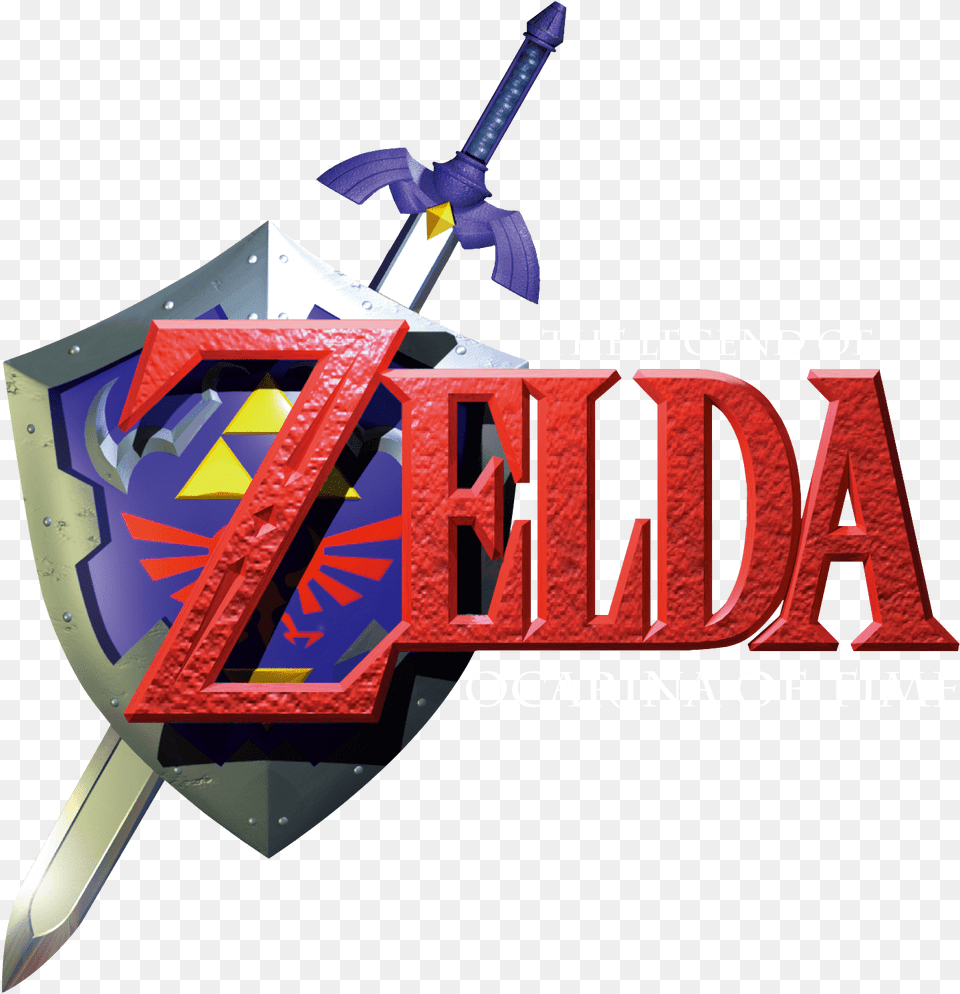 Legend Of Zelda Ocarina Of Time Ocarina Of Time Logo, Sword, Weapon, Armor, Shield Free Png Download