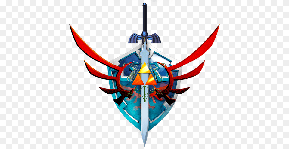 Legend Of Zelda Triforce Transparent Roblox Hylian Shield Master Sword, Armor, Emblem, Symbol, Animal Png