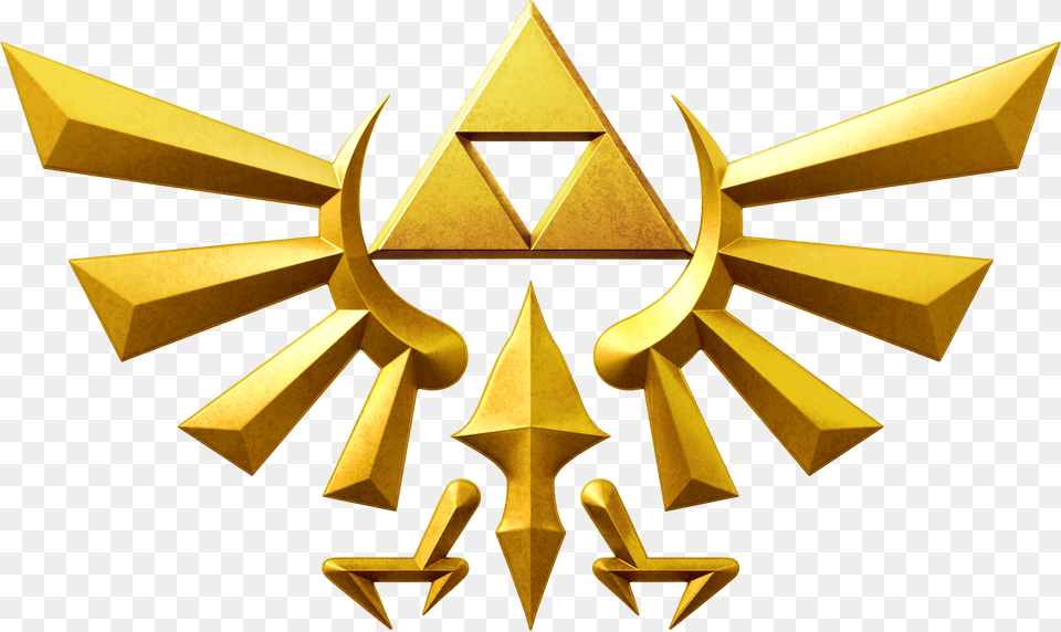 Legend Of Zelda Wingcrest, Emblem, Symbol, Gold, Cross Free Transparent Png