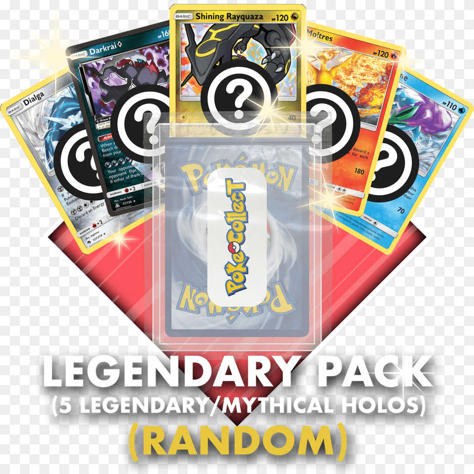 Legendary Pokemon Pack 5 Ct Poke Collect Ultra Rare Super Rare Pokemon Cards, Advertisement, Poster Free Png Download