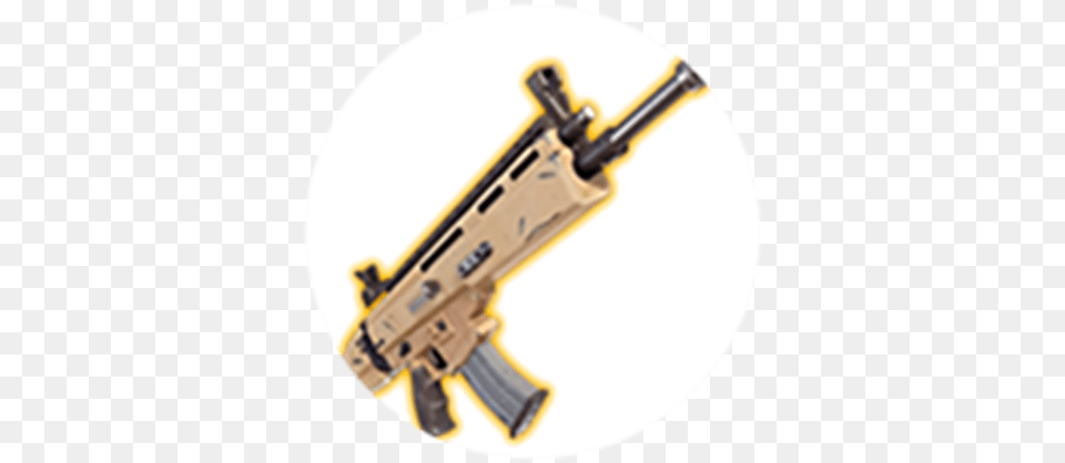 Legendary Scar Roblox Fortnite Gun Transparent, Firearm, Rifle, Weapon Png Image