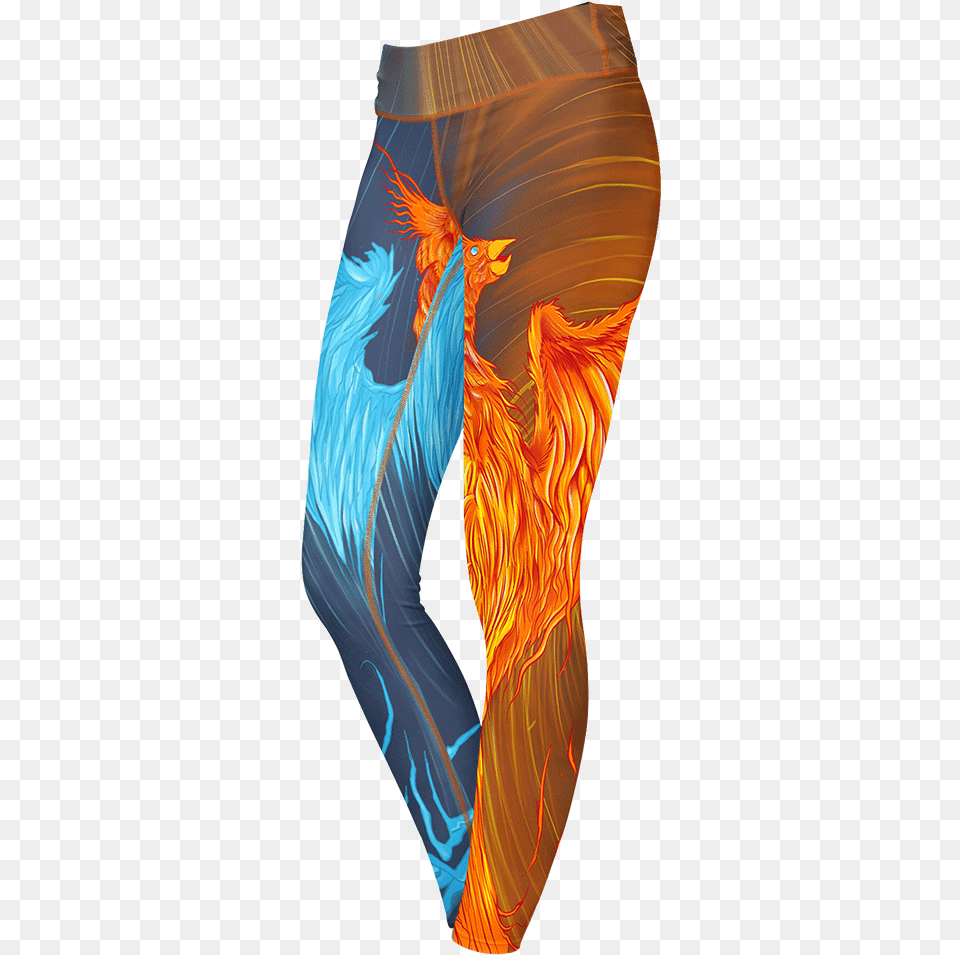 Leggings Fire Amp Ice Phoenix Leggingsclass Phoenix Art Fire And Ice, Clothing, Pants, Adult, Female Free Png Download