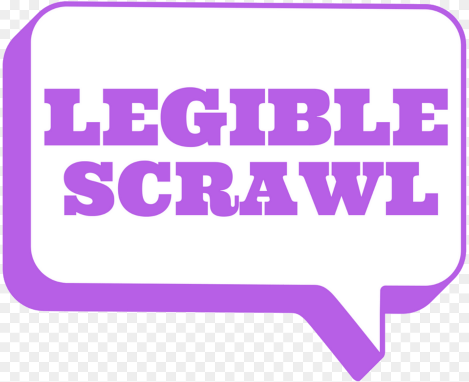 Legible Scrawl Cut Out Logo Parallel, Sticker, Text, Purple Free Transparent Png