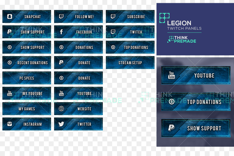 Legion Panels Twitch Panels Blue, Text, Computer Hardware, Electronics, Hardware Free Png Download