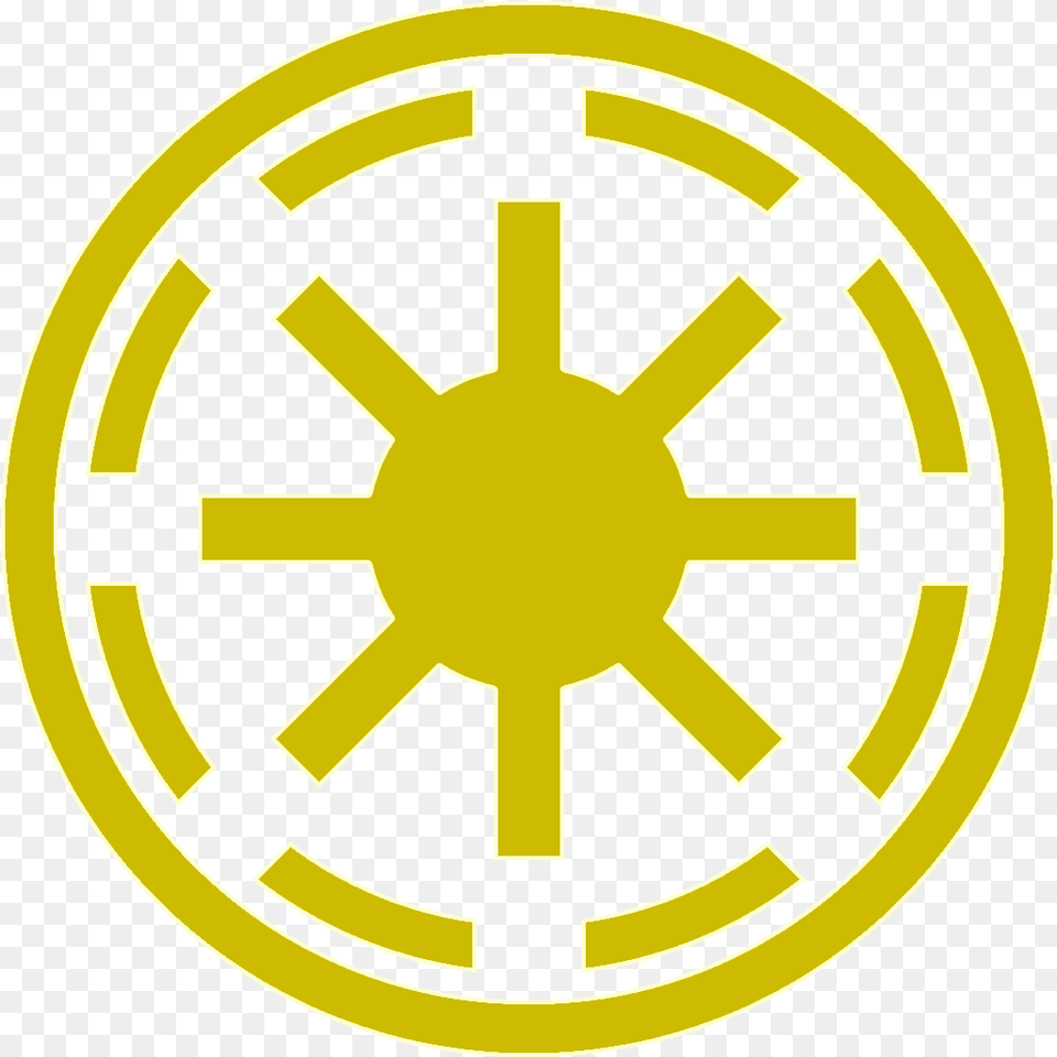 Legion Star Wars Galactic Republic Logo, Machine, Wheel, Symbol Png Image