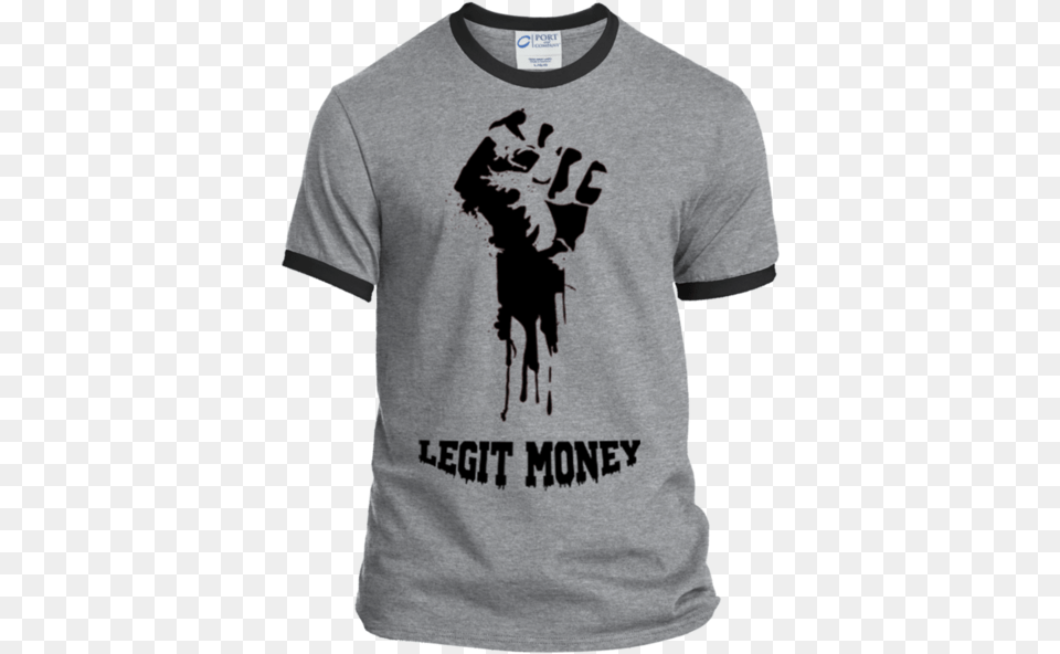 Legit Money Fistblack Personalized Ringer Tee Arnold Schwarzenegger T Shirt, Clothing, T-shirt, Animal, Bird Png Image