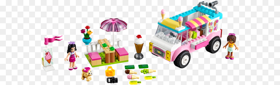 Lego Emmasicecreamtruck Lego Friends Ice Cream Truck, Person, Toy Png