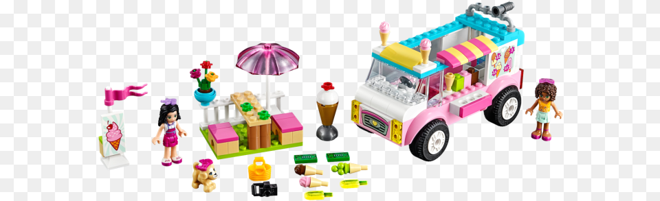Lego Emmasicecreamtruck Lego Friends Ice Cream Truck, Person, Toy Free Png