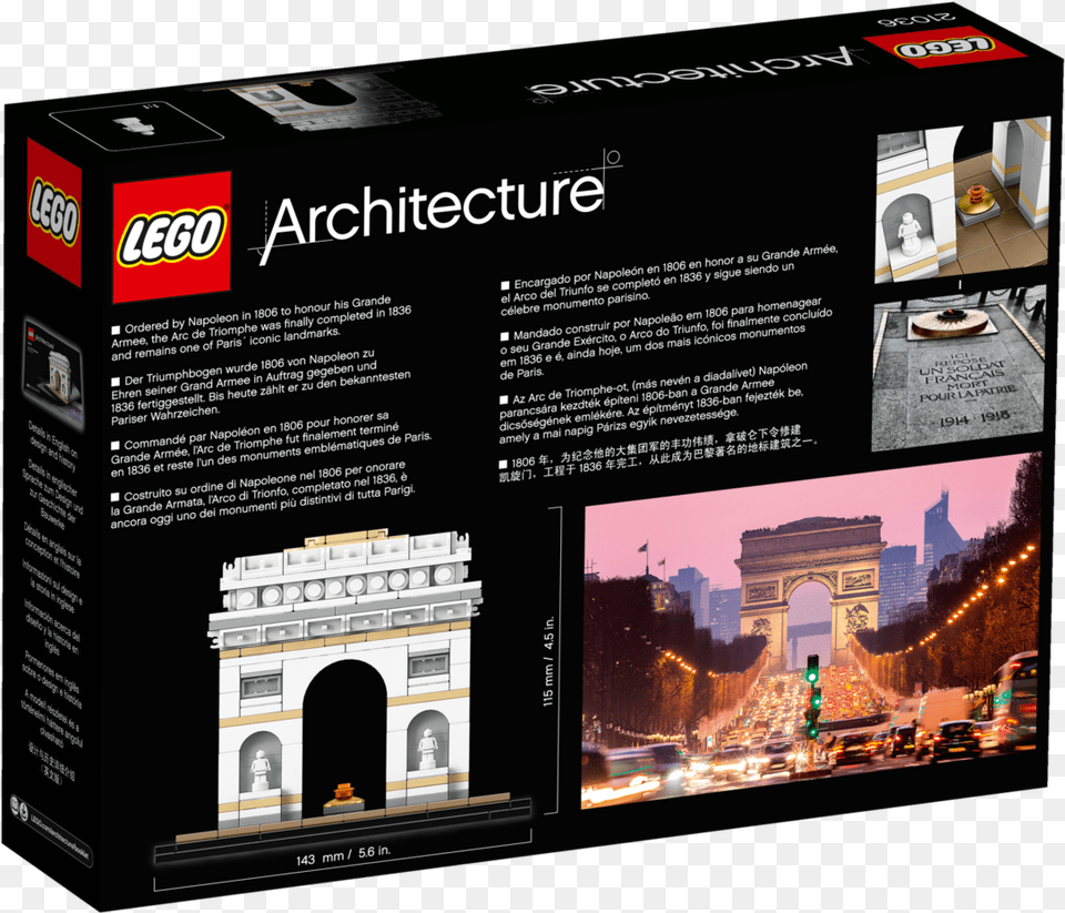 Lego Architecture Arc De Triomphe, Advertisement, Poster, Transportation, Car Free Png