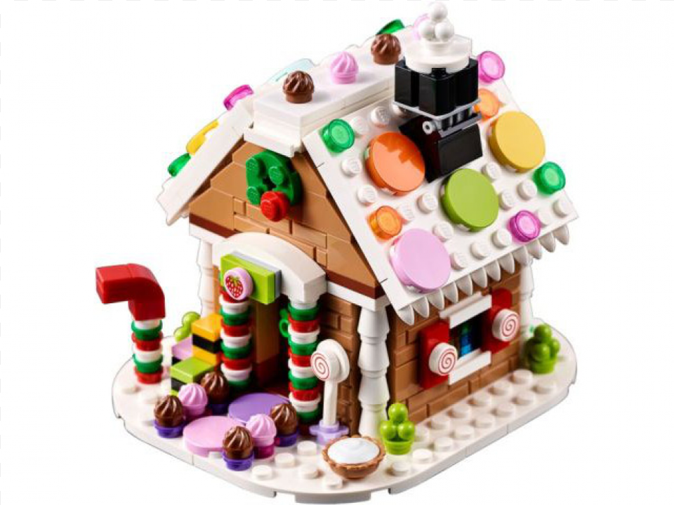 Lego Christmas Gingerbread House, Birthday Cake, Cake, Cookie, Cream Free Png Download