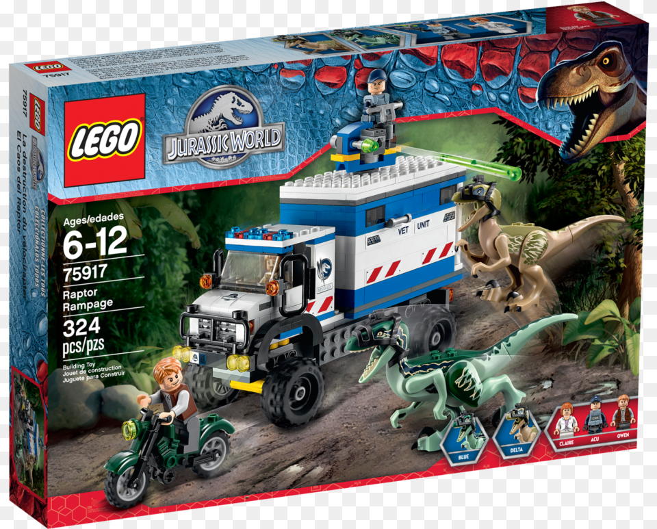 Lego Raptor Rampage Lego Jurassic World Raptor, Wheel, Machine, Reptile, Person Png Image