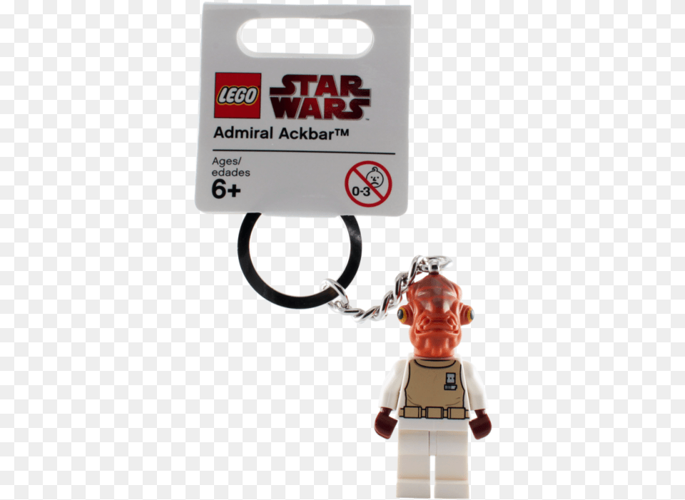 Lego Admiral Ackbar Keychain Lego Princess Leia Keyring, Baby, Person, Text Free Transparent Png