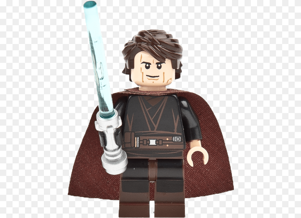 Lego Anakin Skywalker Jedi Download Lego Star Wars Anakin Jedi, Person, Face, Head, Sword Png Image