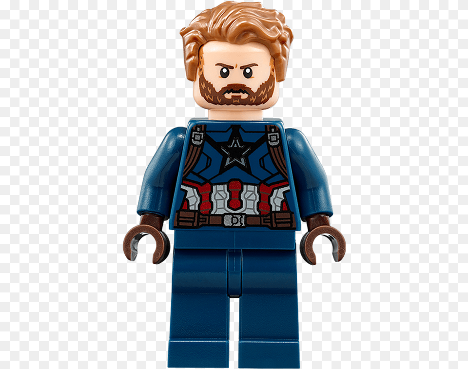 Lego Avengers Endgame Captain America, Person, Toy, Face, Head Png