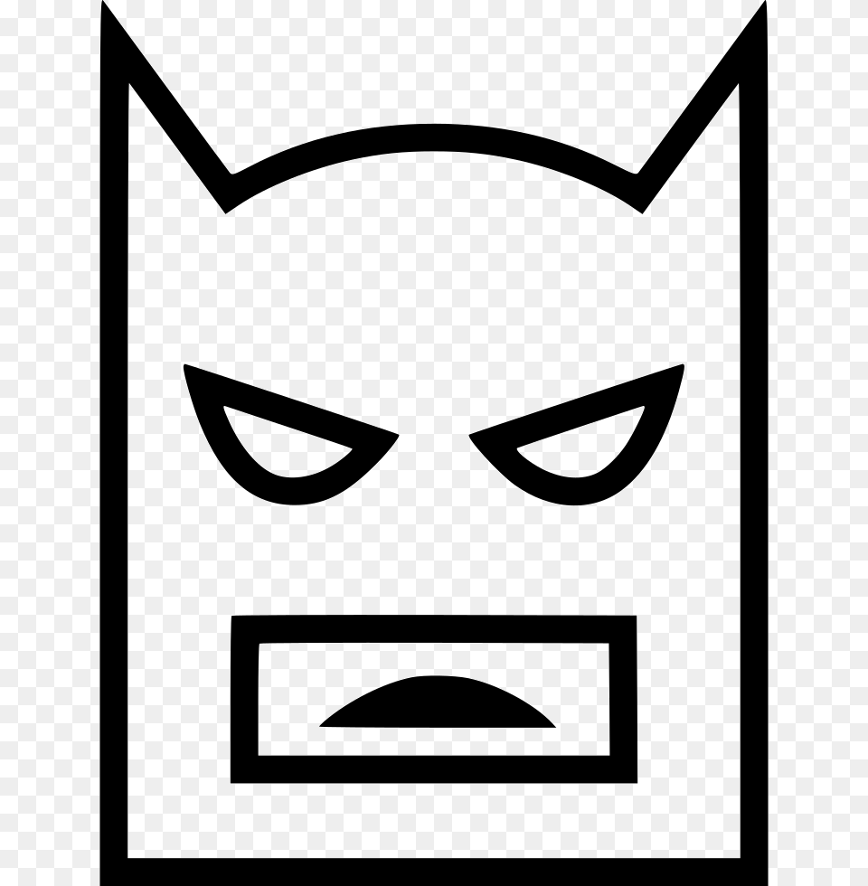 Lego Batman Bat Mask Video Gaming Icon Free Download, Stencil Png Image