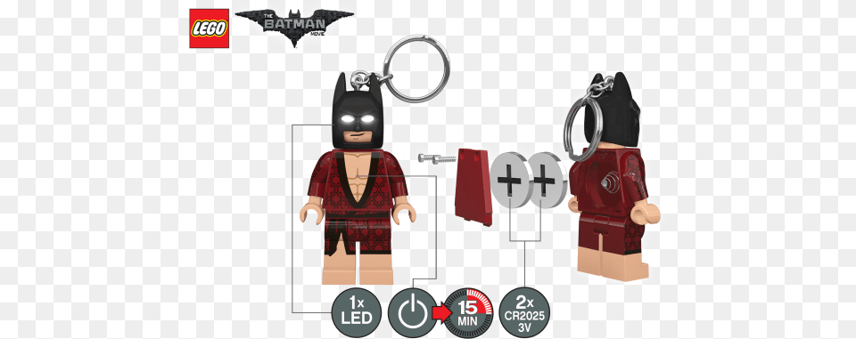 Lego Batman Movie Kimono Key Light Porta Chiavi Di Batman Lego, Ammunition, Grenade, Person, Weapon Png Image