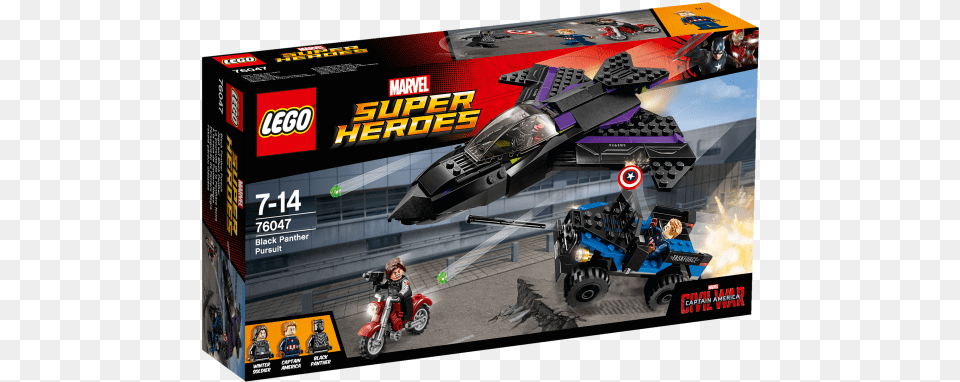 Lego Black Panther Pursuit, Motorcycle, Person, Transportation, Vehicle Png Image