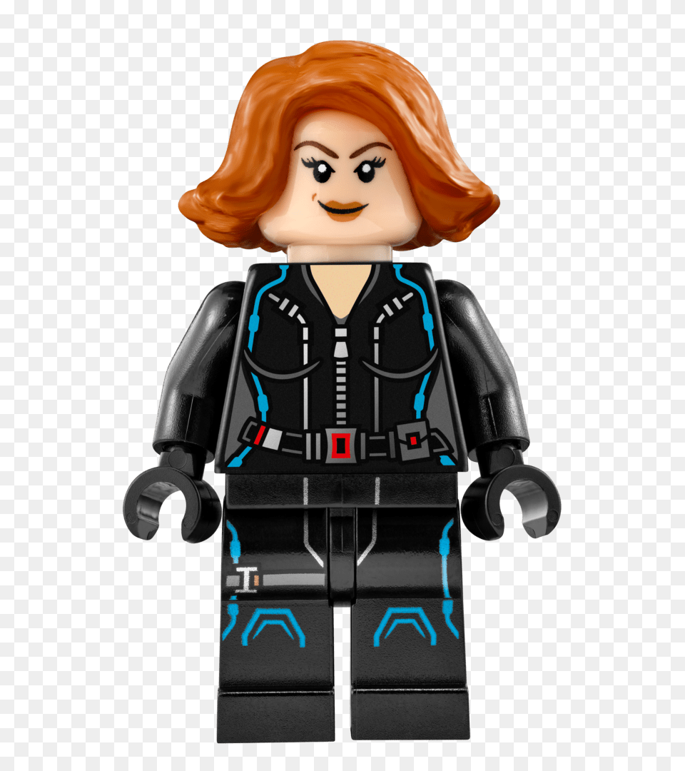 Lego Black Widow Transparent, Figurine, Face, Head, Person Png Image