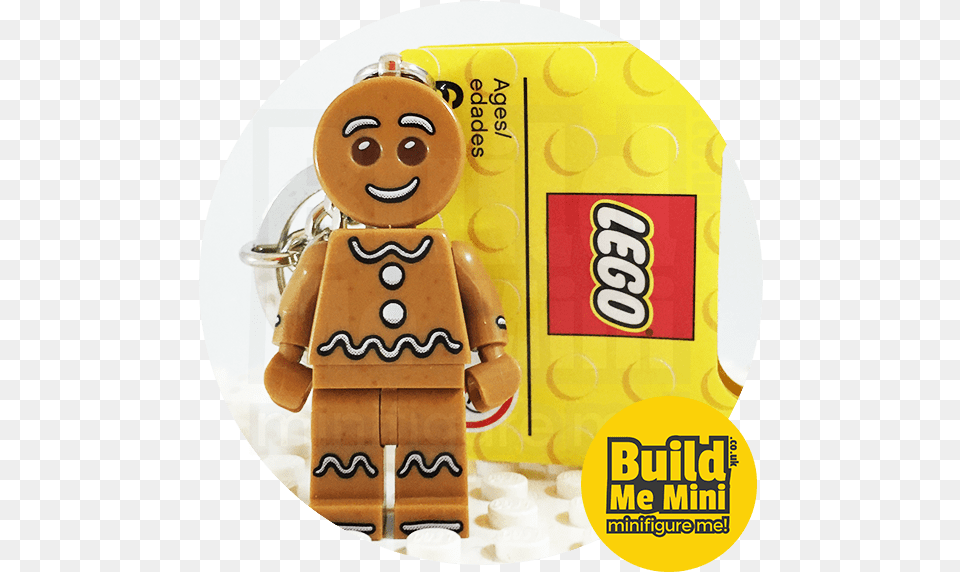 Lego Christmas Gingerbread Man Minifigure Keychain Lego Minifigures Transparent, Food, Sweets, Cookie, Baby Png