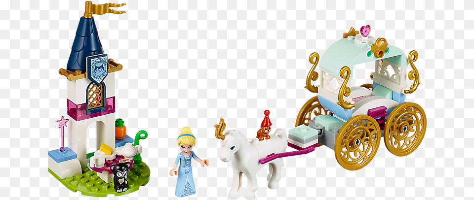 Lego Cinderella Castle And Carriage, Figurine, Baby, Person, Bulldozer Free Png