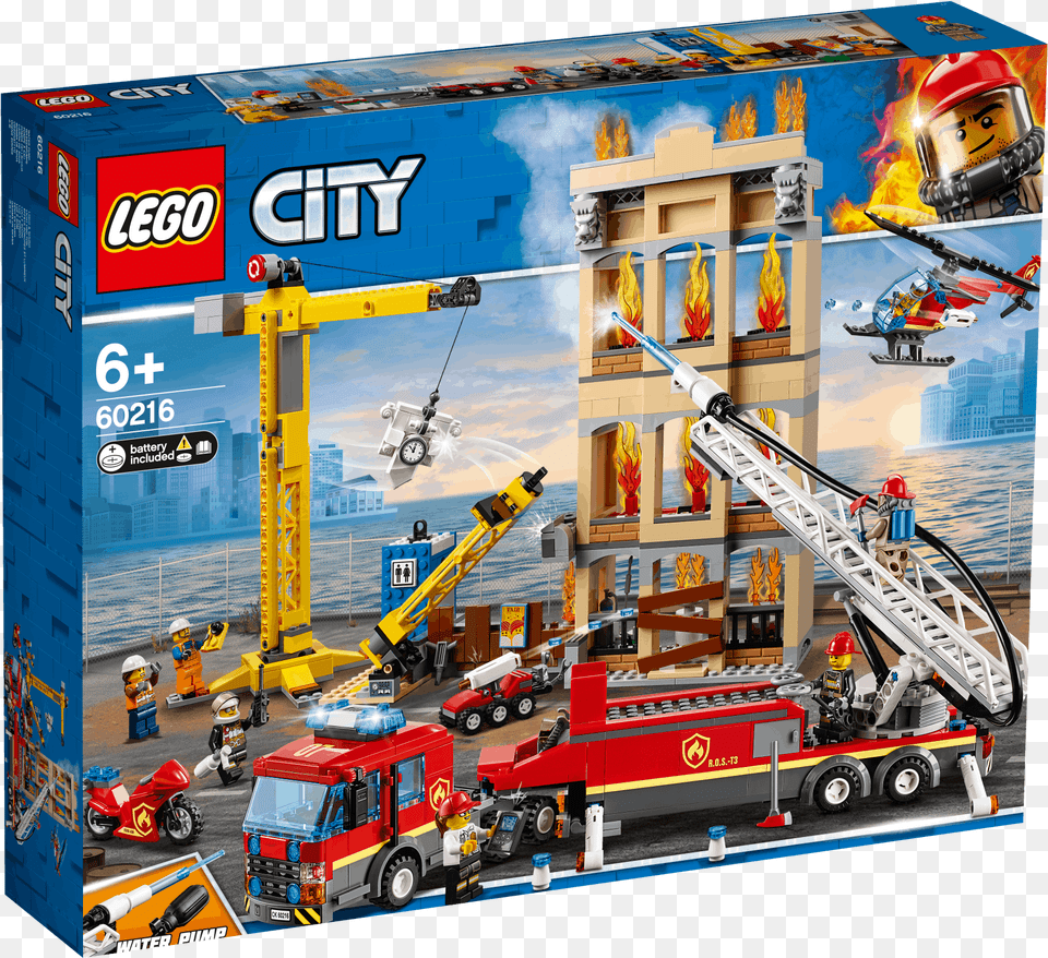 Lego City Downtown Fire Brigade, Machine, Wheel, Motorcycle, Transportation Png Image