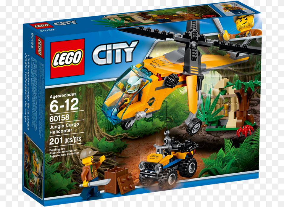 Lego City Jungle Cargo Helicopter, Grass, Plant, Toy, Boy Free Png Download